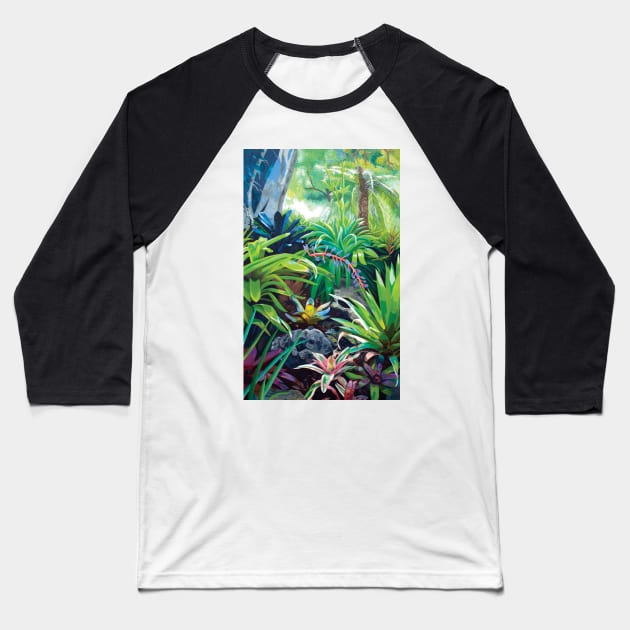 Botanic Gardens Bromeliads Baseball T-Shirt by artbyelly